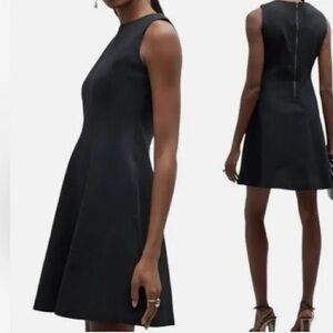 Spanx Perfect Fit & Flare Black Mini Dress Pockets $188 MSRP Small
